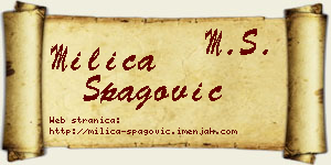Milica Špagović vizit kartica